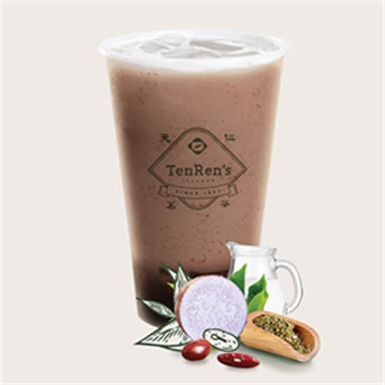 Red Bean Taro Milk Black Tea (L) 紫芋紅豆奶茶(L)